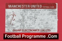 Manchester United v Chelsea 1988 - Man Utd Match Ticket - football memorabilia