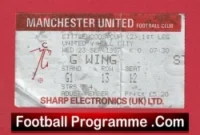 Manchester United v Hull City 1987 – Match Ticket