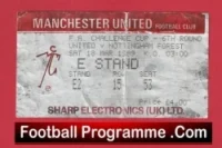 Manchester United v Nottingham Forest 1989 – FA Cup Match Ticket