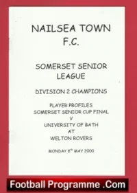 Nailsea Town v University Of Bath 2000 – Somerset Senior Cup Final