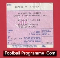 Newcastle United v Manchester United 1988 – Football Ticket