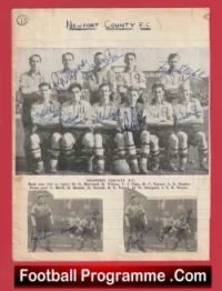 Newport County Football Club Multi Autographed Signed 1951 1952