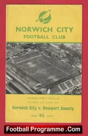 Norwich City v Newport County 1958