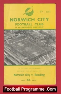 Norwich City v Reading 1959