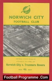 Norwich City v Tranmere Rovers 1959