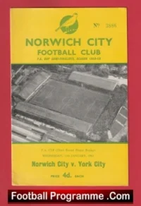 Norwich City v York City 1961 – FA Cup Replay