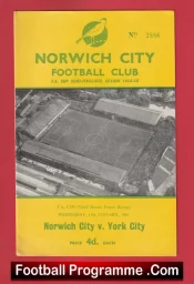 Norwich City v York City 1961 – FA Cup Replay