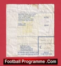 Nottingham Forest v Manchester United 1990 – Football Ticket FA Cup