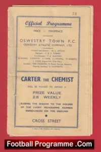 Oswestry Town v Halesowen Town 1947 – to clear