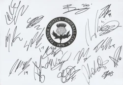 Partick Thistle Football Club Multi Autographed Signed Sheet - football programme