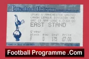 Tottenham Hotspur v Manchester United 1986 – Match Ticket