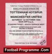 Tottenham Hotspur v Manchester United 1988 – Match Ticket