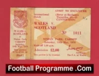 Wales v Scotland 1979 – Football Ticket