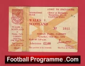 Wales v Scotland 1979 – Football Ticket
