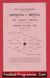 Swindon Town v Bristol City 1956 – Boys Match County Ground