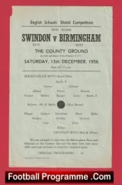 Swindon Town v Birmingham 1956 – Schoolboys Shield
