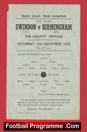 Swindon Town v Birmingham 1956 – Schoolboys Shield