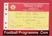 Manchester United v Legia Warsaw 1991 – ECWC Semi Final Ticket