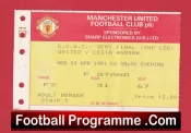 Manchester United v Legia Warsaw 1991 – ECWC Semi Final Ticket