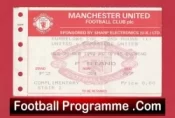 Manchester United v Cambridge United 1991 – Football Ticket