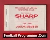 Manchester United Man Utd Season Ticket Book LMTB 1988 1989 Full