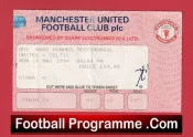Manchester United Mark Hughes Testimonial Match Ticket 1994