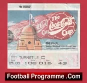 Sheffield Wednesday v Arsenal 1993 – League Cup Final Ticket