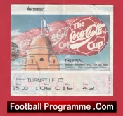 Sheffield Wednesday v Arsenal 1993 – League Cup Final Ticket