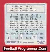 Derby County v Manchester United 1989 – Football Ticket