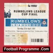 Manchester United v Aston Villa 1994 – League Cup Final Ticket