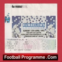  ✅Aston Villa v Manchester United 1994 – League Cup Final Ticket Aston Villa v Manchester United 1994 League Cup Final Ticket Football Programme .COM Football Programmes Memorabilia Football Programme .COM Football Programmes Memorabilia