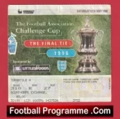 Liverpool v Manchester United 1996 – FA Cup Final Match Ticket
