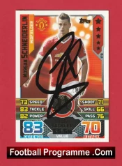 Manchester United Morgan Schneiderlin Autographed Signed Football Card Man Utd