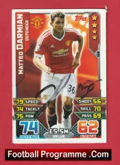 Manchester United Matteo Darmian Autograph Signed Football Card Man Utd