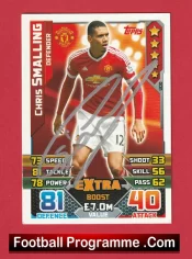 Manchester United Chris Smalling Autograph Signed Football Card Man Utd