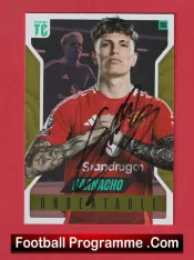 Manchester United Alejandro Garnacho Autograph Signed Football Card Man Utd