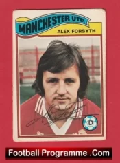 Manchester United Alex Forsyth Autograph Signed Football Card Man Utd