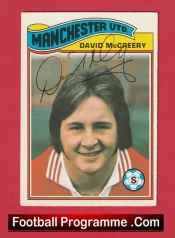 Manchester United David McCreery Autograph Signed Football Card Man Utd