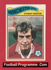 Manchester United Stewart Houston Autographed Signed Football Card Man Utd