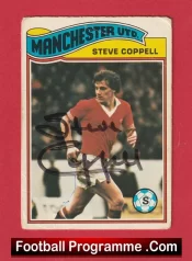 Manchester United Steve Coppell Autographed Signed Football Card Man Utd