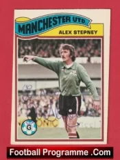 Manchester United Alex Stepney Autograph Signed Football Card Man Utd