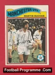 Manchester United Martin Buchan Autographed Signed Football Card Man Utd