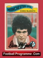 Manchester United Chris McGrath Autographed Signed Football Card Man Utd
