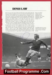Manchester United Denis Law Autograph Signed Picture Man Utd