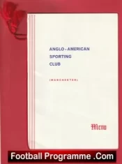 Manchester Anglo American Sporting Club Boxing Dinner Lancs Cricket Matt Busby