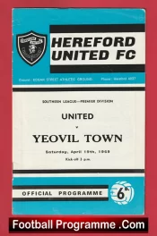 Hereford United v Yeovil Town 1969