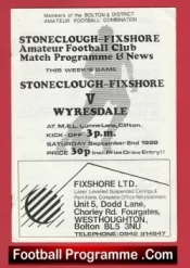 Stoneclough Fixshore v Wyresdale 1989