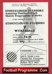 Stoneclough Fixshore v Wyresdale 1989