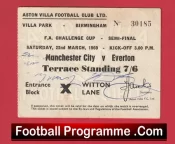 Manchester City v Everton 1969 – Semi Final Ticket Signed