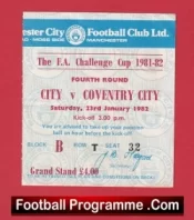 Manchester City v Coventry City 1982 – Semi Final Ticket